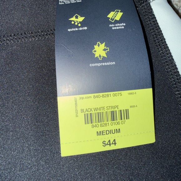 jcpenney Other - JCPenney Black and White Stripe Compression Leggings